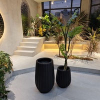 Macetas Grandes de Fibra de Arcilla para Jardín, del Fabricante de Foshan, con Orificio de Drenaje, Ligeras, Venta al Por Mayor para Exteriores y Hogar