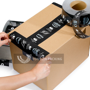 Impresión personalizada negro primer embalaje de <span class=keywords><strong>cinta</strong></span> de Papel Kraft de embalaje frágil logotipo personalizado adhesivo primer <span class=keywords><strong>cinta</strong></span> activada por agua - Product Image 2