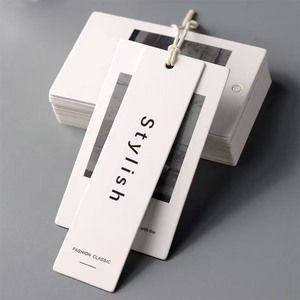 Etiquetas de papel de columpio a la moda, etiqueta colgante personalizada <span class=keywords><strong>para</strong></span> ropa, etiqueta de ropa de papel de lujo, tarjeta de etiqueta Dropship - Product Image 2