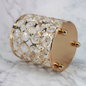 European Crystal Makeup Brush <strong>Storage</strong> Barrel Home Crafts <strong>Decoration</strong> Metal Jewelry <strong>Box</strong> <strong>for</strong> Bathroom Living Room Drawer Organizer - Product Image 5