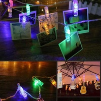 Guirlande lumineuse LED à clips photo de haute qualité, alimentée par USB, pour chambre à coucher, Noël, mariage, fête, éclairage d'ambiance domestique