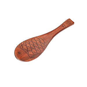 Eco-friendly Durable <strong>Wooden</strong> Fish Shape Bamboo/Wood Spoon Natural Rice Spatula Serving Spoons for Tea Coffee Honey Eating Mixing - Product Image 6