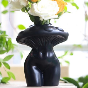 Champignon Corps féminin <span class=keywords><strong>Vase</strong></span> excentrique Unique Cute and Funny Boho Mushroom Butt <span class=keywords><strong>Vase</strong></span> for Flower Modern Home Esthétique for Decorating - Product Image 4