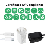 Chargeur Mural Rapide 2 en 1 20W avec Prise Australienne 5V 3A 9V 2.22A 12V 1.67A Chargeur Mural USB Type C PD avec Câble pour