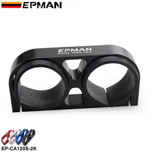 EPMAN Suporte de bomba de combustível dupla dupla de alumínio 60mm Suporte de filtro de combustível para BMW E34 525i/525ix/520i EP-CA120S-2K