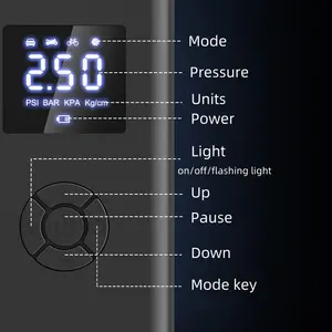 하이 퀄리티 제조 업체 디지털 디스플레이 12V DC 미니 휴대용 자동차 공기 펌프 압축기 타이어 팽창기 자전거