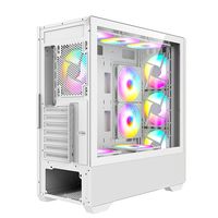 Casing e-atx kayu desain baru Casing meja komputer kabinet PC Casing komputer Gaming dengan Panel samping kaca Tempered
