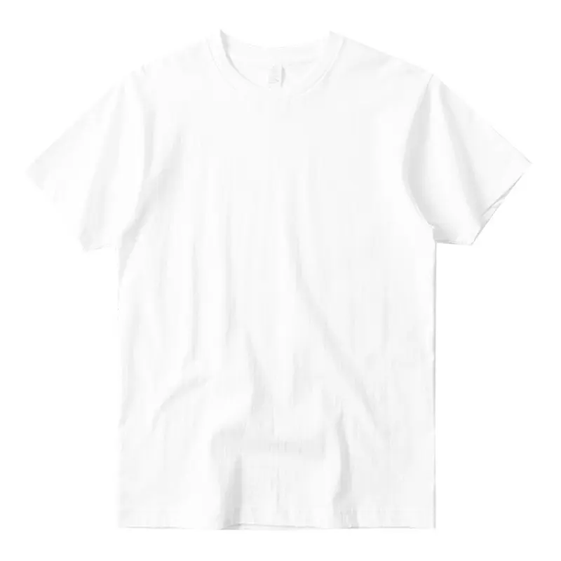 Custom Logo 230GSM Heavy Weight Black White Men's Plain T Shirts High Quality Pro Club T-Shirts