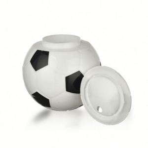 Gobelets promotionnels en plastique de qualité alimentaire de 450 ml en forme de ballon de football/basket avec pailles, imprimés en sérigraphie - Product Image 4
