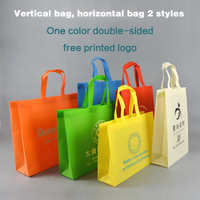 Bolsa de tela reutilizable personalizada con estampado de letras, de tela no tejida, para supermercado, para compras, al por mayor, para regalo.