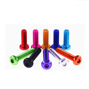 Aluminium Allen Round <strong>Screw</strong> M3 X <strong>20mm</strong> M4 M5 M6 M8 Pink Colourful Aluminum Alloy Hexagon Hex Socket Button Head Machine Bolts - Product Image 2