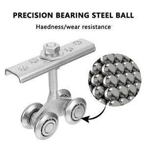 Rueda <span class=keywords><strong>de</strong></span> <span class=keywords><strong>Puerta</strong></span> Corredera <span class=keywords><strong>de</strong></span> Acero Resistente <span class=keywords><strong>de</strong></span> 4 Ruedas con Diseño Plegable para Uso en Exteriores y Cocina - Product Image 4