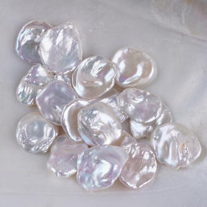 Perlas Cultivadas de Agua Dulce Naturales de 17 mm, Forma de Botón, Pétalos de Perla Regenerados y Partículas Dispersas para Accesorios de Bricolaje - Product Image 4