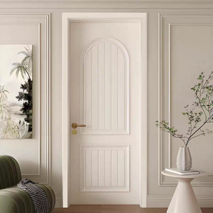 Lussuose porte in legno massello naturale moderne porte interne in rovere bianche e nere in stile francese - Product Image 1