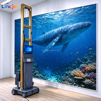Mesin Cetak Dinding UV Inkjet Otomatis Vertikal untuk Mural 2400 DPI Kontrol USB Wi-Fi Aplikasi untuk Dinding Komersial