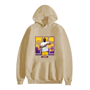 Sweat à capuche pour hommes hip-hop de haute qualité sweat à capuche surdimensionné pull-over brodé imprimé personnalisé vente en gros - Product Image 4