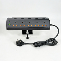 Barre d'alimentation de bureau robuste OEM, prise UK 13A 250V 3250W, ports de charge USB pour mobilier commercial
