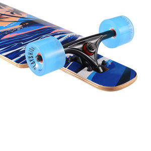 8 kat çin kuzeydoğu akçaağaç güverte longboard çocuklar kaykay 78A PU tekerlekler - Product Image 3