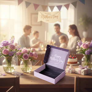 Emballage en carton ondulé recyclé pliable avec logo personnalisé, doublure en éponge invisible, doublure en aluminium, 2 cm, <span class=keywords><strong>maman</strong></span>, fille, papa - Product Image 1