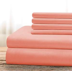 Juego de sábanas cepilladas de microfibra tamaño King serie 2200, 6 uds., la mejor calidad para uso en el hogar, Hospital, Hotel, cama plana de masaje suave sólida - Product Image 2