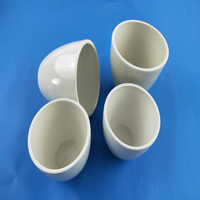 Creuset en céramique d'alumine de porcelaine réfractaire de laboratoire conique de haute pureté pour l'analyse thermique