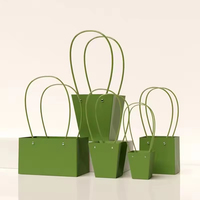 Boîte-cadeau en carton blanc personnalisée avec poignée pour la décoration de mariage, sacs d'emballage floraux DIY