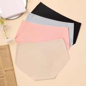Slip Donna a Vita Media Senza Cuciture, Copertura Totale, Traspirante, Asciugatura Rapida, in <span class=keywords><strong>Seta</strong></span> Ghiaccio, Tinta Unita, Intimo Femminile - Product Image 2