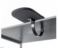 Repose-bras ergonomique pour bureau avec coussin en lin doux, support de bras réglable pour poste de travail informatique
