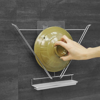 Bonne qualité cuisine organisateur étagère murale casserole support de stockage Pot couvercle support