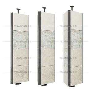 设计定制大型旋转瓷砖面板架三面立架木地板样品石材瓷砖旋转展示陈列室 - Product Image 1