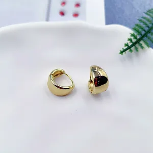 Popular Earrings Wide Hoops Golden Earrings For Women