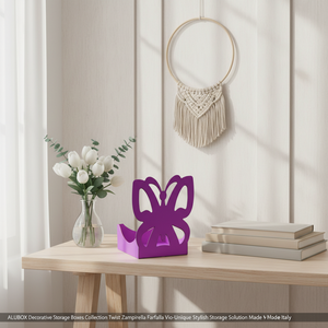 Collezione di Scatole Decorative ALUBOX Twist Zampirella Farfalla Vio - Soluzione di Stoccaggio Unica e Elegante Made in Italy - Product Image 3