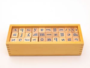 Materiali Educativi Montessori per la Prima <span class=keywords><strong>Infanzia</strong></span>: Dadi Alfabetici con Scatola, Giocattoli Montessori - Product Image 2