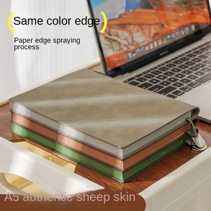 2025 nouveau A5 rétro mouton <span class=keywords><strong>Bapi</strong></span> cahier d'affaires en cuir souple bloc-notes entreprise Logo personnalisé bureau travail réunion journaux - Product Image 3