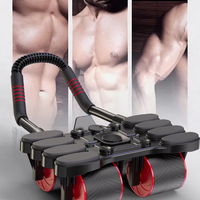 Roue d'entraînement abdominal classique de forme physique à la maison en gros EVA et rouleau de roue en plastique avec tapis de gymnastique pour l'exercice de gymnastique à domicile