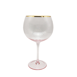 Venta al por mayor copas de <span class=keywords><strong>gafas</strong></span> color de rosa en células madre ware de diseños con borde dorado - Product Image 1