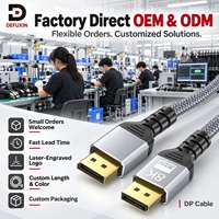 Câble DFX DP1.4 2M 32.4Gbps 8K 60Hz en nylon tressé avec coque en aluminium, cordon DP vers DP pour carte graphique, moniteur PC