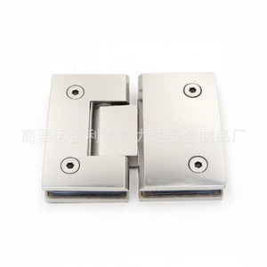 Stainless Steel Shower <b>Door</b> Hinges Frameless Glass Clips 180 Degree Fixing For Bathroom <b>Doors</b> - Product Image 2