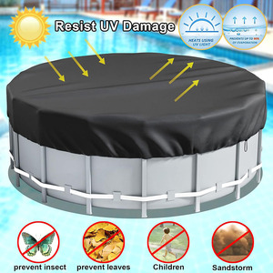 Cubierta de Piscina redonda de <span class=keywords><strong>24</strong></span> pies para piscinas sobre el suelo Protector de cubierta de piscina de invierno con diseño de cordón - Product Image 2