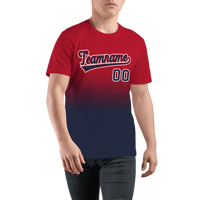 Vente en gros de t-shirts surdimensionnés personnalisés dégradés uniformes scolaires à manches courtes streetwear adultes impression numérique logo design solide