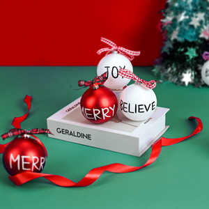 Set di Palline Natalizie da 8 cm con Lettere, Palline Elettroplaccate Fatte a Mano, Decorazioni Regalo da Appendere, Ornamenti Natalizi - Product Image 5