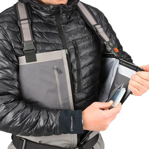 Tốt Nhất Bay Ngực <span class=keywords><strong>Waders</strong></span> Câu Cá Không Thấm Nước Khô Quần Thoáng Khí Zip-Front Săn Bắn Câu Cá <span class=keywords><strong>Waders</strong></span> Với Overlayed Túi - Product Image 5