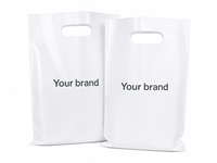 Sac à main PO, sac de shopping en plastique, sacs personnalisés avec logo imprimé pour l'emballage de cadeaux, les boutiques de vêtements et la vente au détail