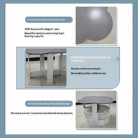 Ensemble table et chaises pour enfants de maternelle en MDF, style moderne et simple, avec table rectangulaire pour l'étude et les jeux et quatre chaises