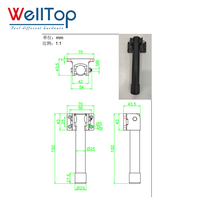 Nouveautés WELLTOP : Accessoires de quincaillerie pour meubles, pieds de meubles en plastique, pieds de canapé réglables, support rond pliable, pied de lit