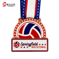 Médailles de compétition sportive personnalisées avec logo 3D en relief, finition bronze antique, pour récompense d'équipe