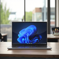 Ordinateur portable Amdox AMD Ultraslim en métal 16'' avec nouveau clavier anglais, Windows 11/Linux, 16 Go + 512 Go SSD, idéal pour l'école et les cours