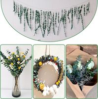 Feuilles d'eucalyptus artificielles en plastique de haute qualité, aspect réaliste, légères et durables, pour intérieur et extérieur