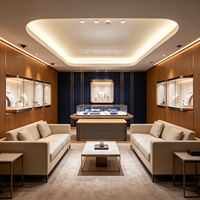 Conception d'intérieur de bijouterie sur mesure, aménagement complet de boutique de détail avec vitrine à bijoux, solution clé en main