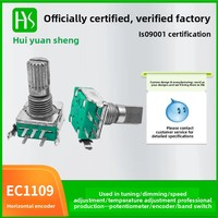 Encodeur rotatif Huiyuan Sheng Electronics EC11 pour diffusion en direct avec prise plate à pied droit horizontal